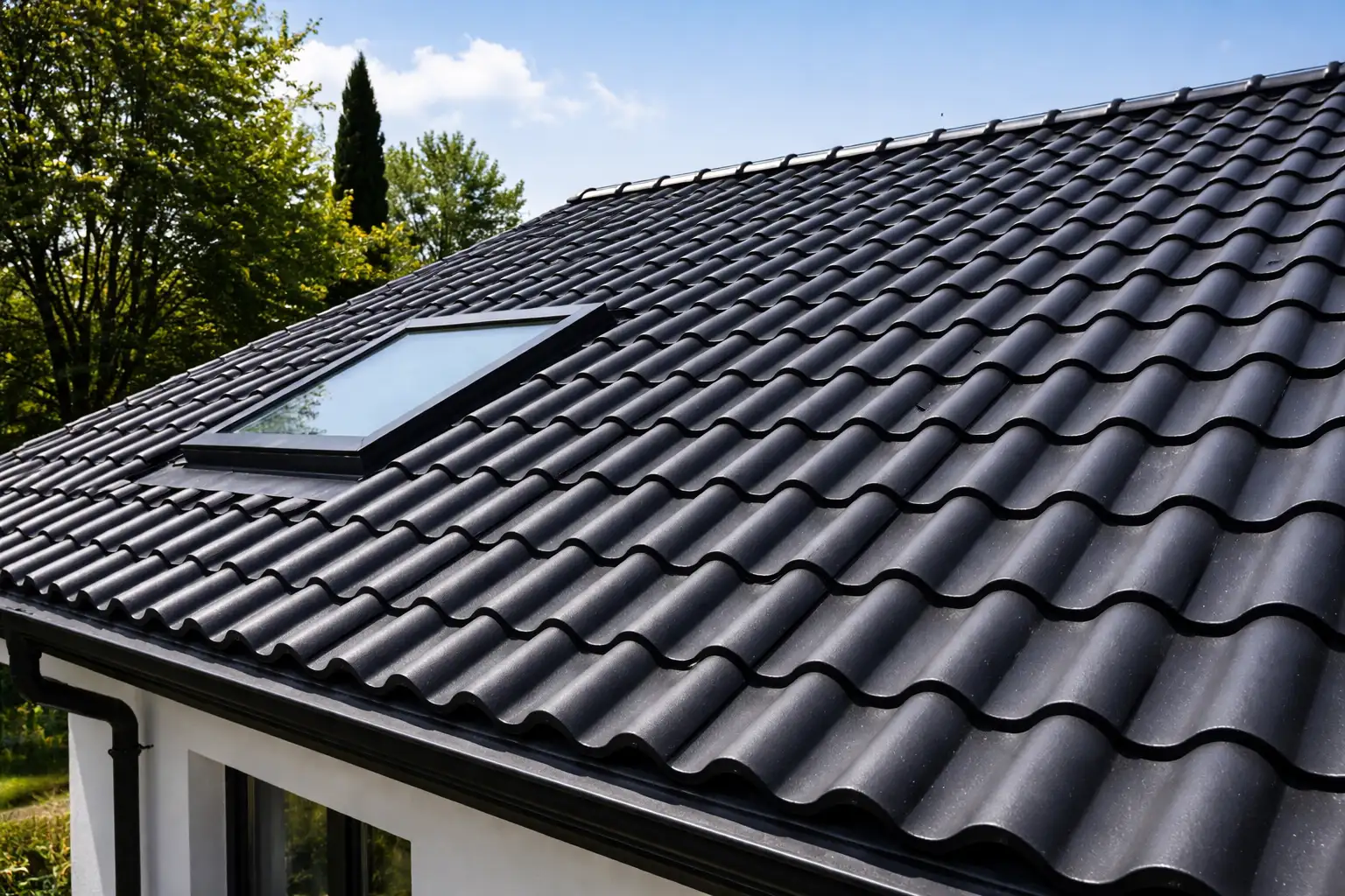 Modern és elegáns antracit tetőcserép tartós kivitelben