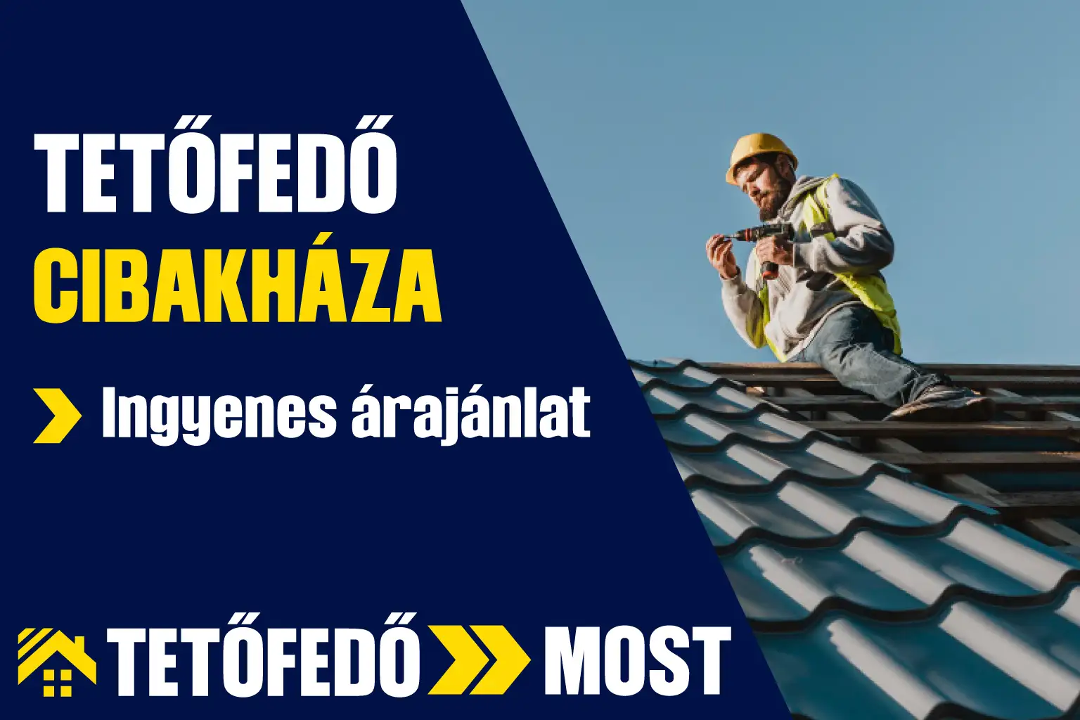 Tetőfedő Cibakháza területén. Tetőjavítás, tetőfelújítás, tetőcsere