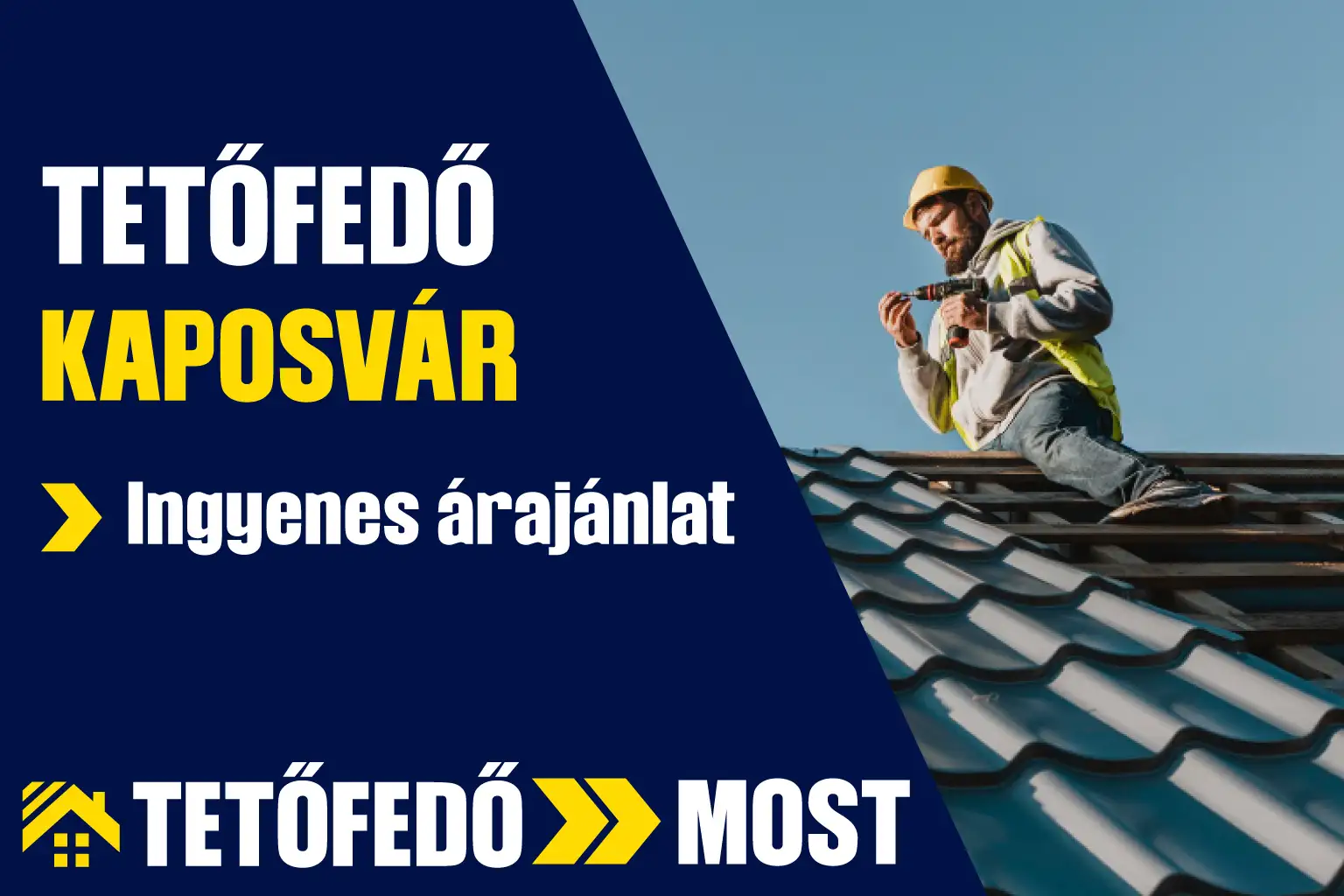 Tetőfedő Kaposvár területén. Tetőjavítás, tetőfelújítás, tetőcsere