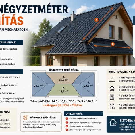 Tető négyzetméter számítás lépésről lépésre